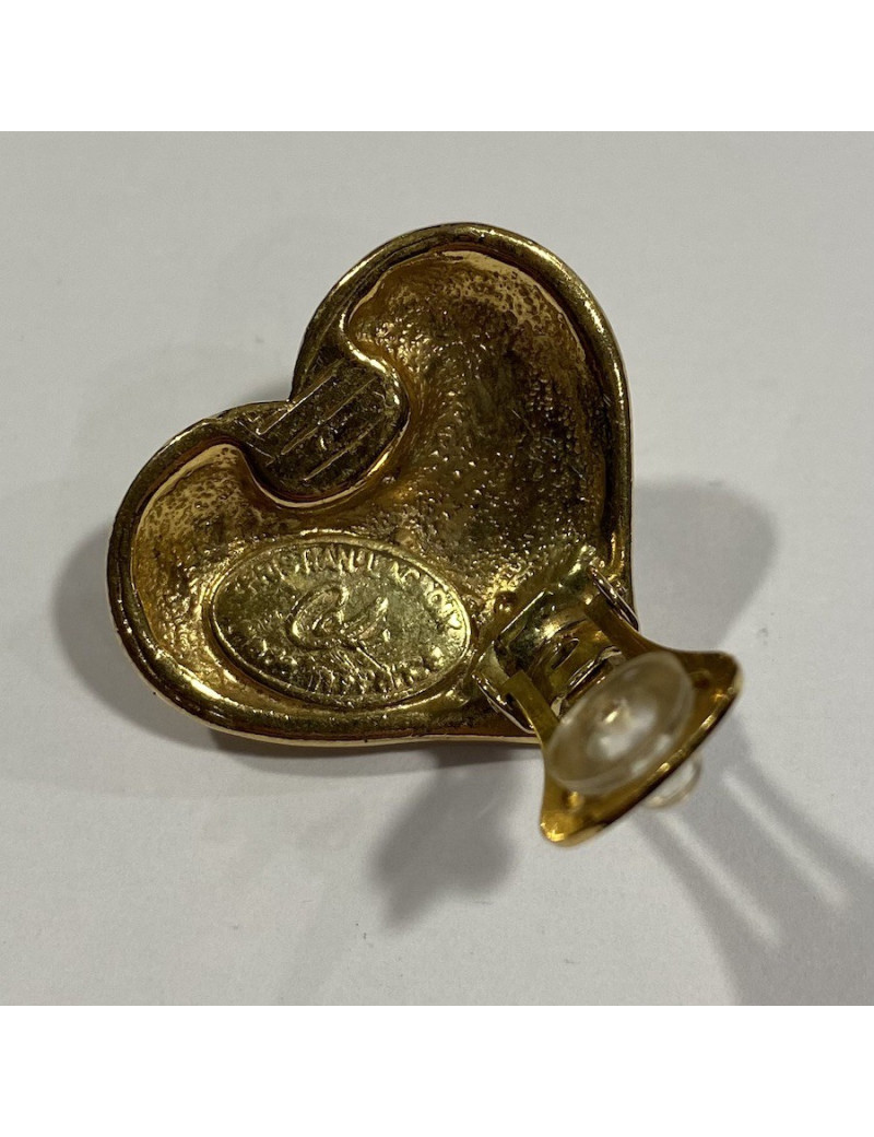 CHRISTIAN LACROIX Vintage Heart Clip-on Earrings - Superb Occasion