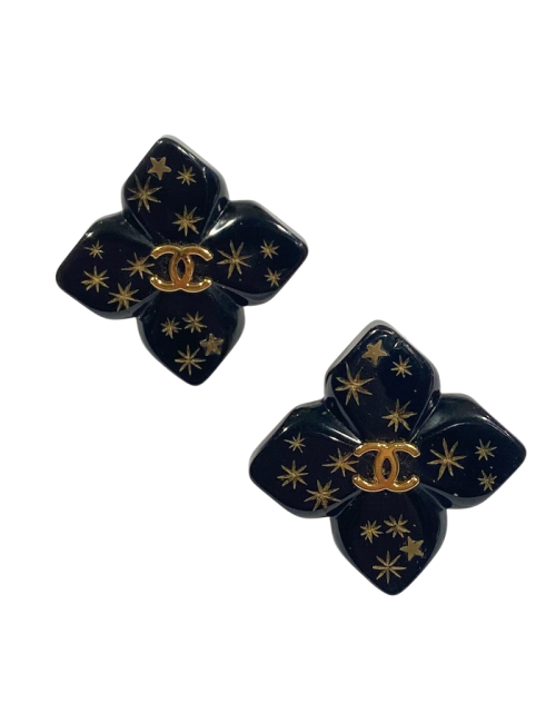 Clips noirs CHANEL Vintage
