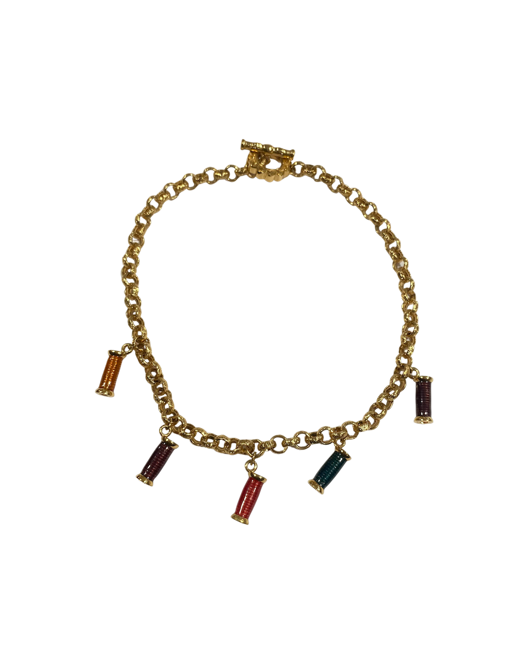 Collier vintage bobines de fils