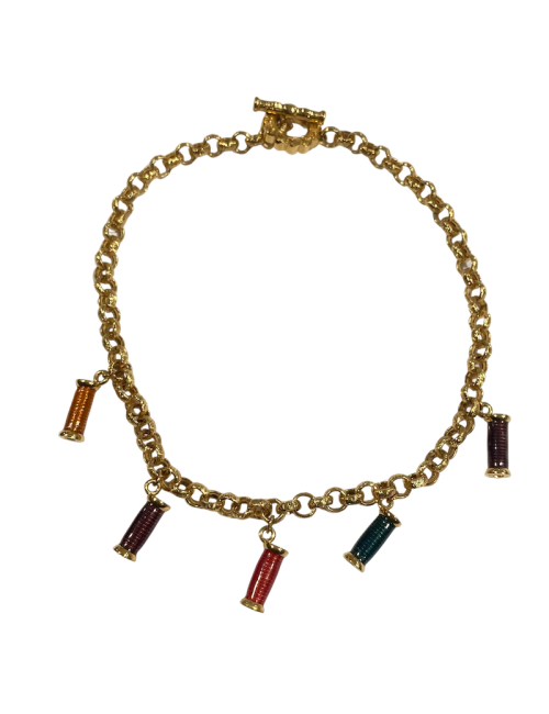 Collier vintage bobines de fils