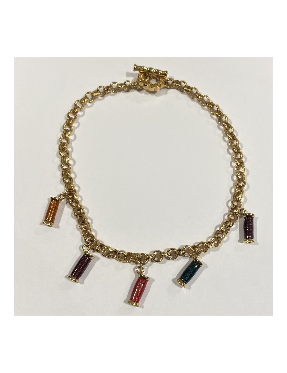 Collier vintage bobines de fils