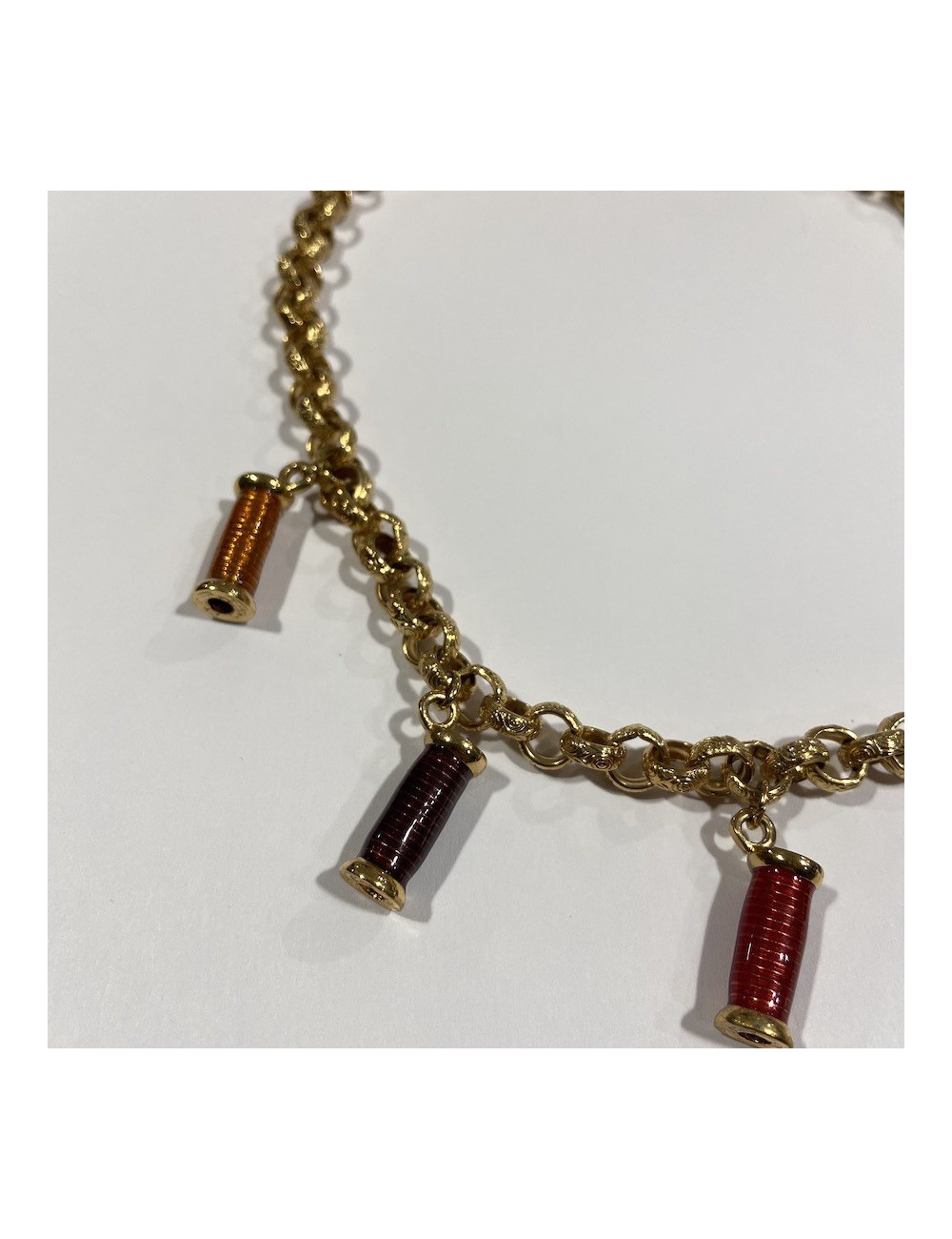 Collier vintage bobines de fils