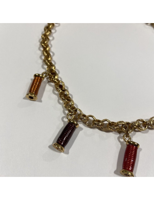 Collier vintage bobines de fils