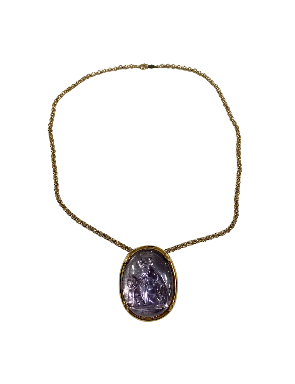 Collier NINA RICCI pendentif amethyste
