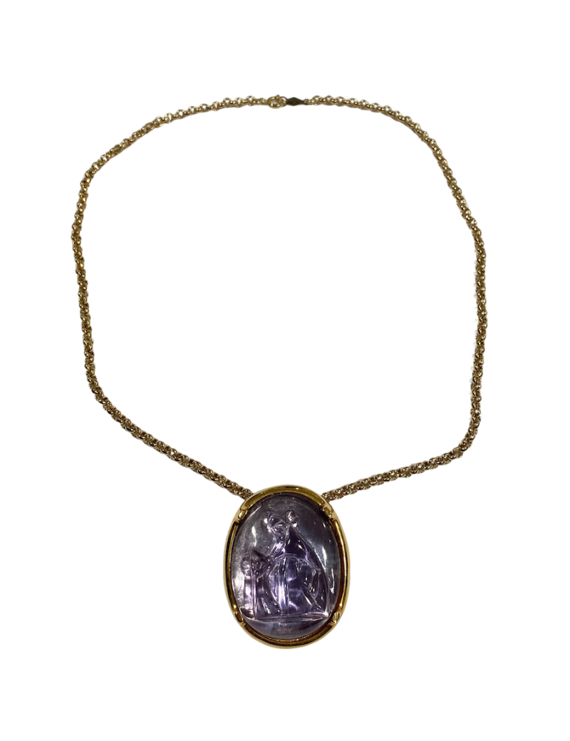 Collier NINA RICCI pendentif amethyste