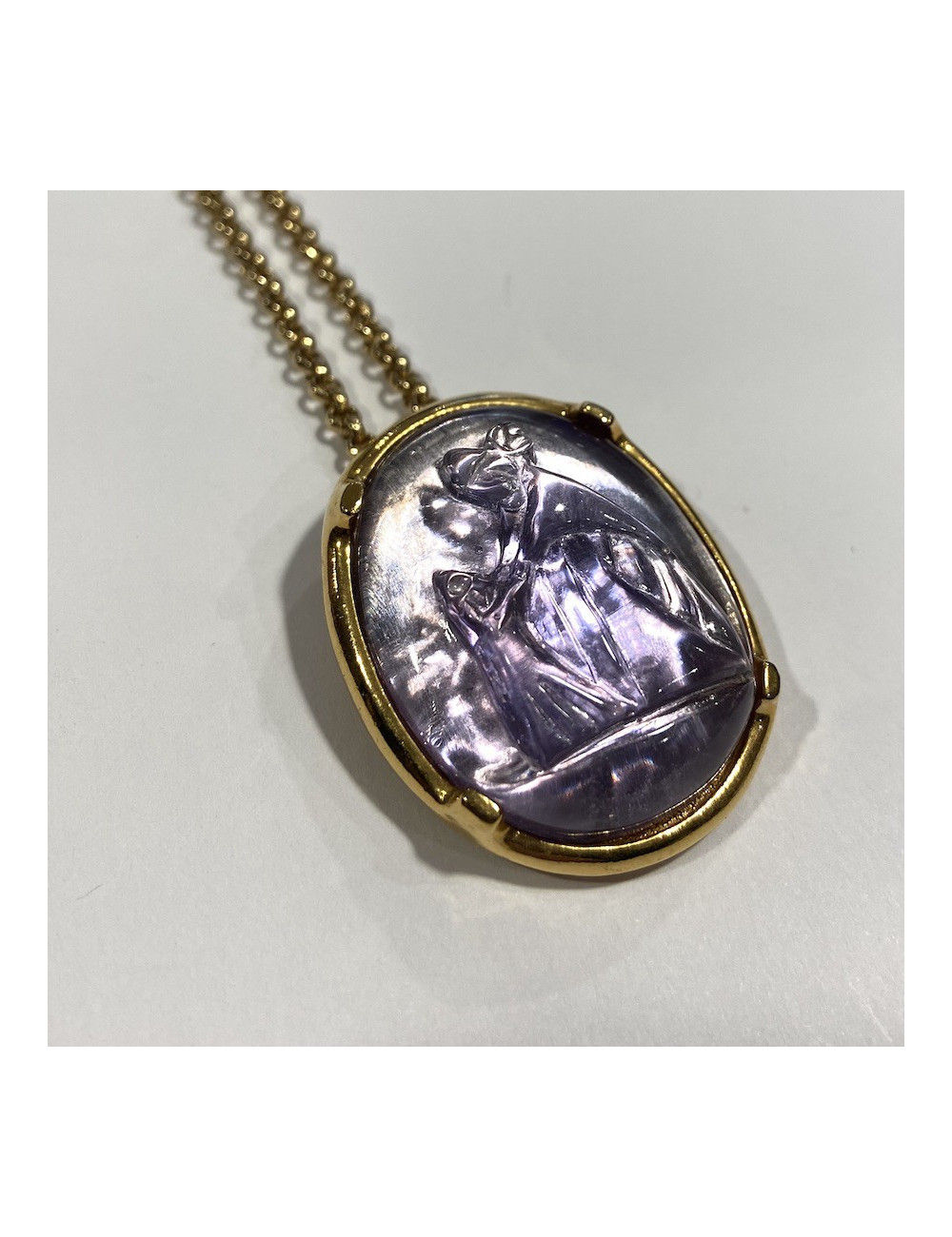 Collier NINA RICCI pendentif amethyste
