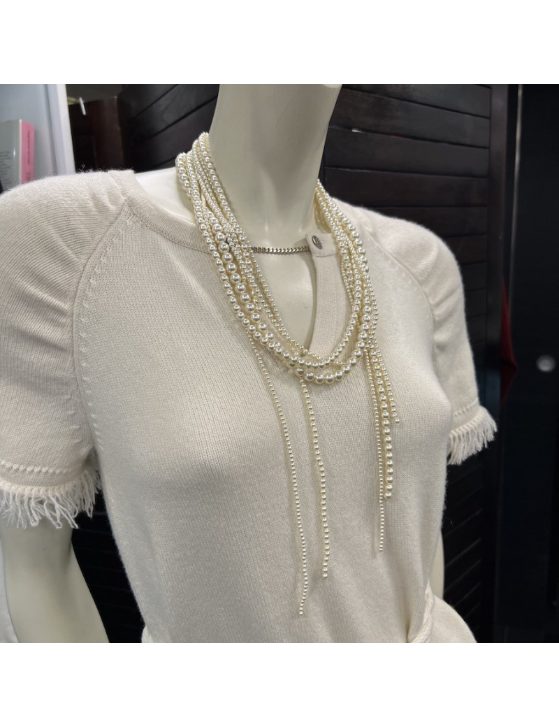 Sautoir multirangs CHANEL perles nacrées