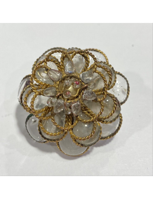  Clips d'oreille pâte de verre CHANEL Vintage