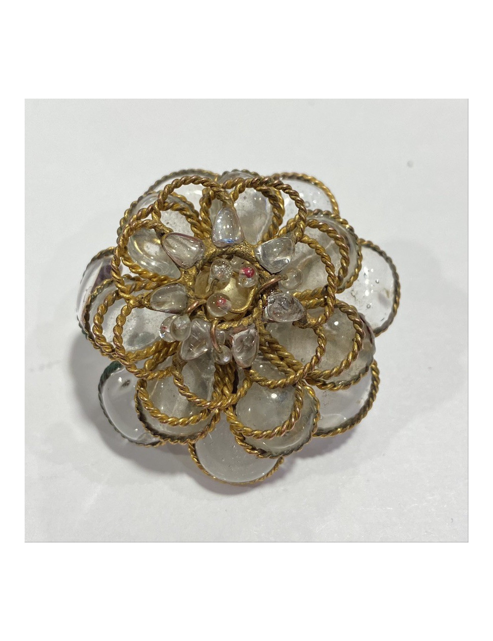  Clips d'oreille pâte de verre CHANEL Vintage