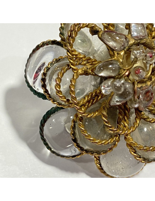  Clips d'oreille pâte de verre CHANEL Vintage