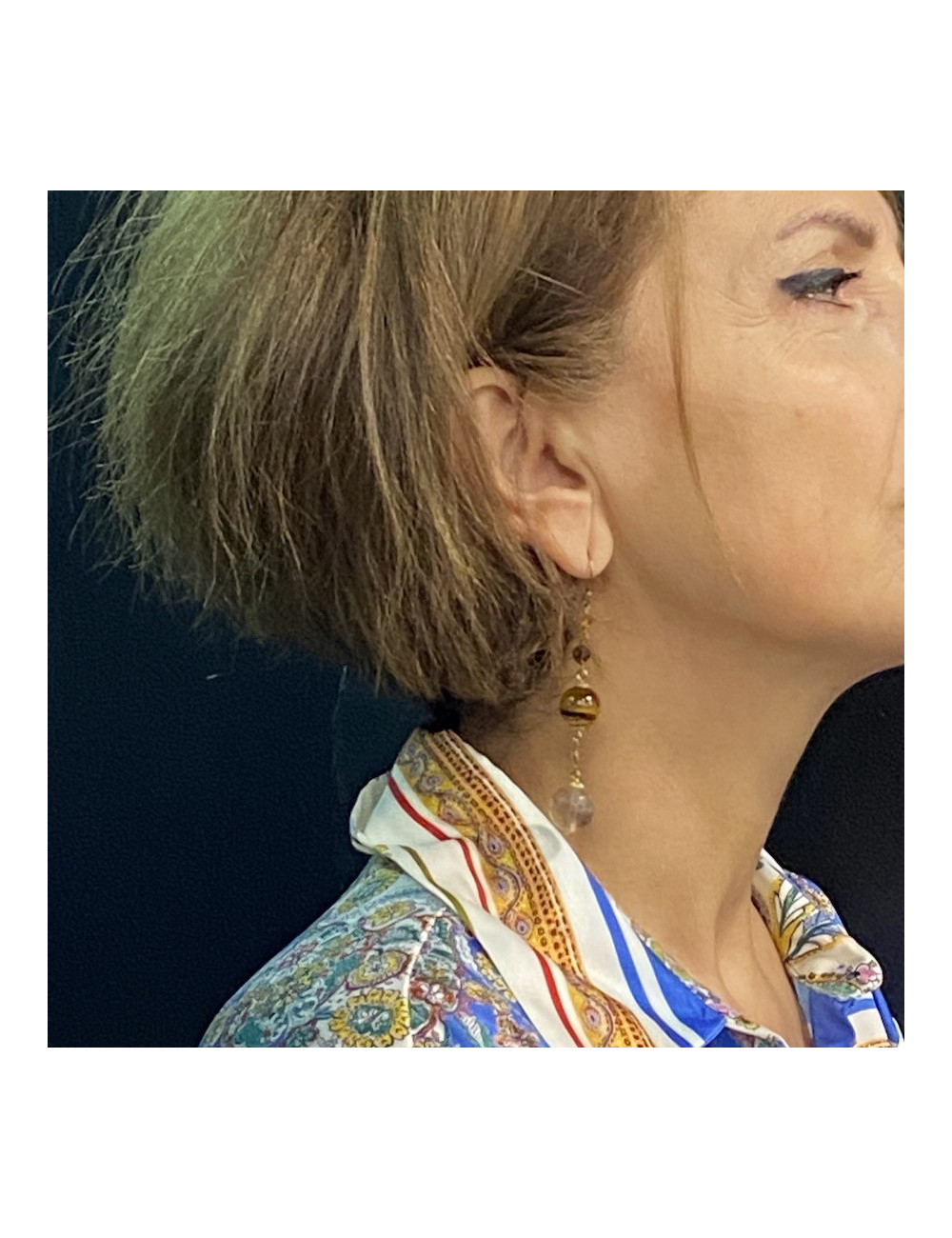 Clous oeuil de tigre et cristal de roche