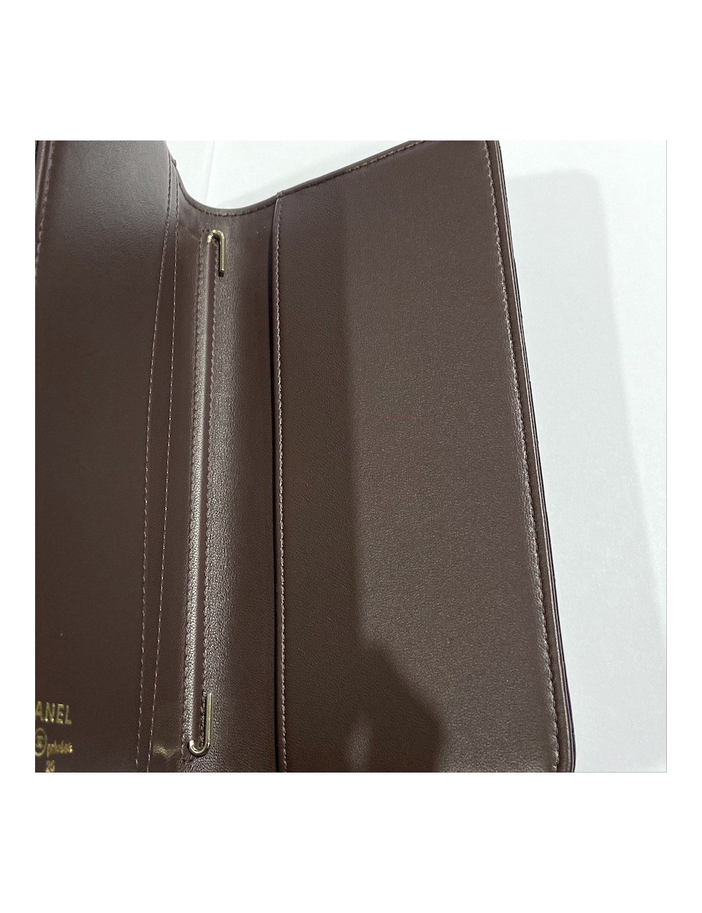 Porte repertoire CHANEL cuir d'agneau noir