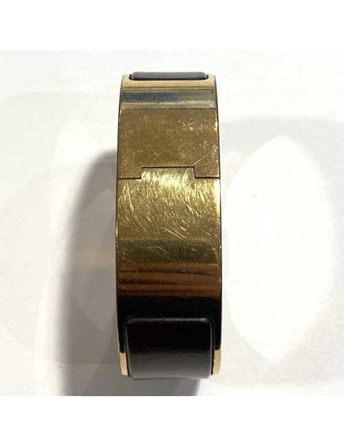 Montre HERMES loquet bois marron