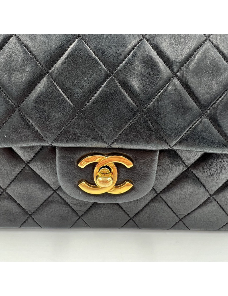 Sac timeless vintage CHANEL noir