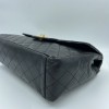 Vintage Maxi jumbo CHANEL FlapBag in black Lambskin Leather