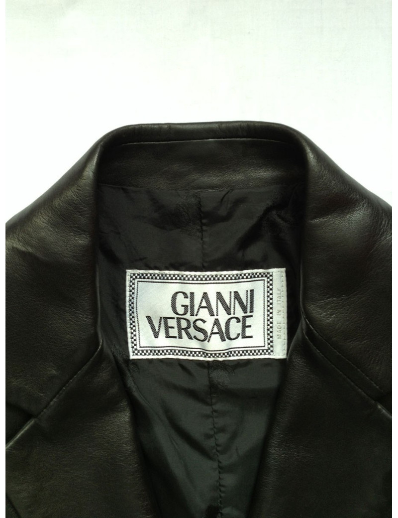 Veste GIANNI VERSACE cuir noir