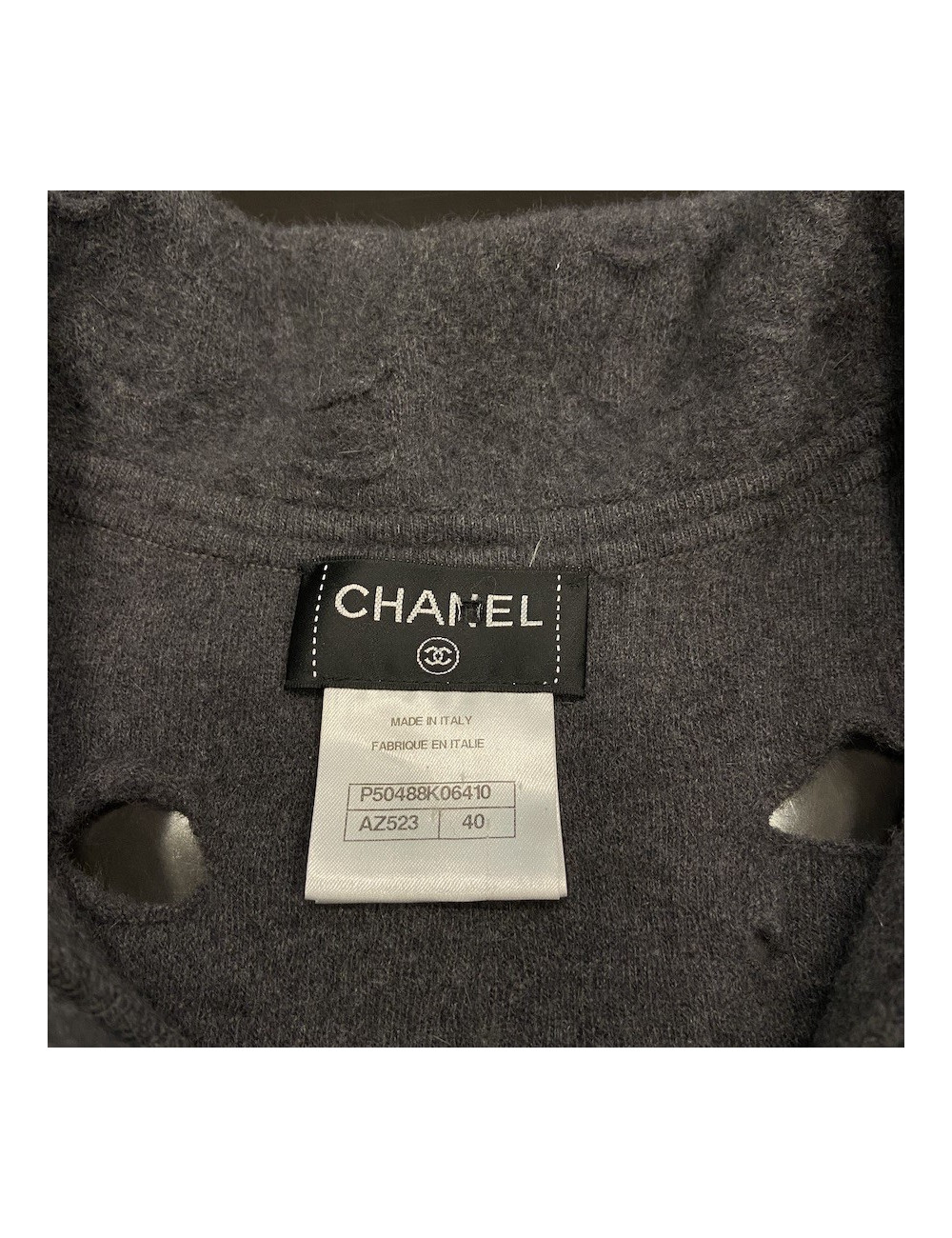 Veste CHANEL T40 laine grise