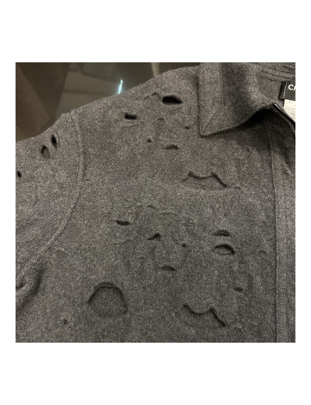 Veste CHANEL T40 laine grise