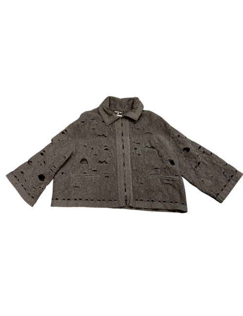 Veste CHANEL T40 laine grise