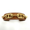 HERMES Bracelet Chaine d'Ancre in Gold Leather