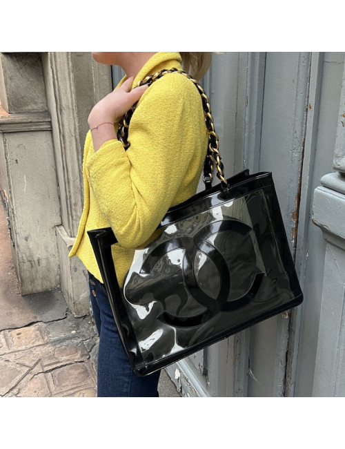 Sac shopping CHANEL CC transparent