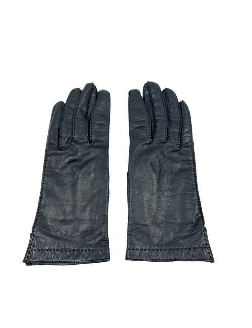 Gants femme HERMES T7 bleu nuit
