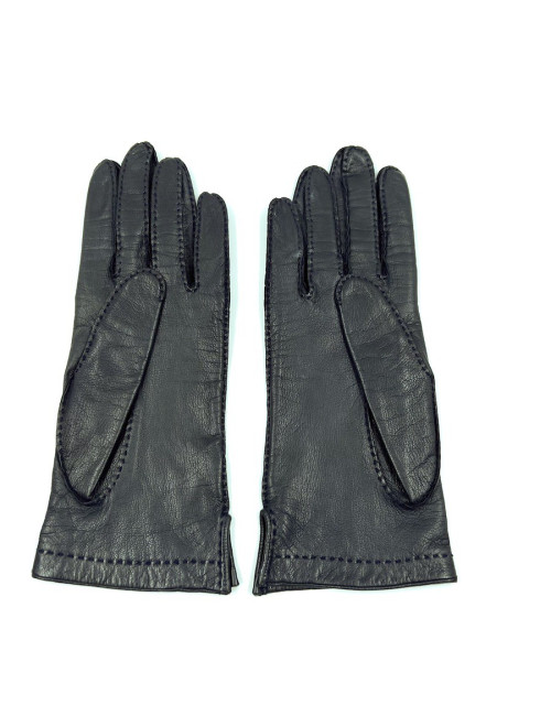 Gants femme HERMES T7 bleu nuit