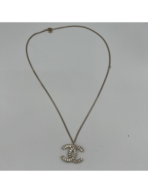 Collier CHANEL CC strass