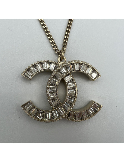 Collier CHANEL CC strass