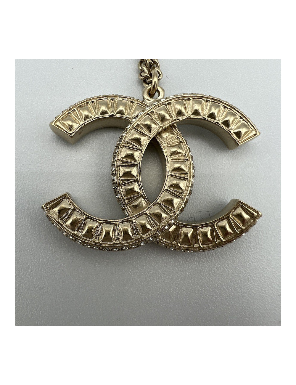 Collier CHANEL CC strass