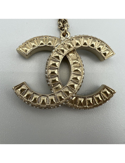 Collier CHANEL CC strass