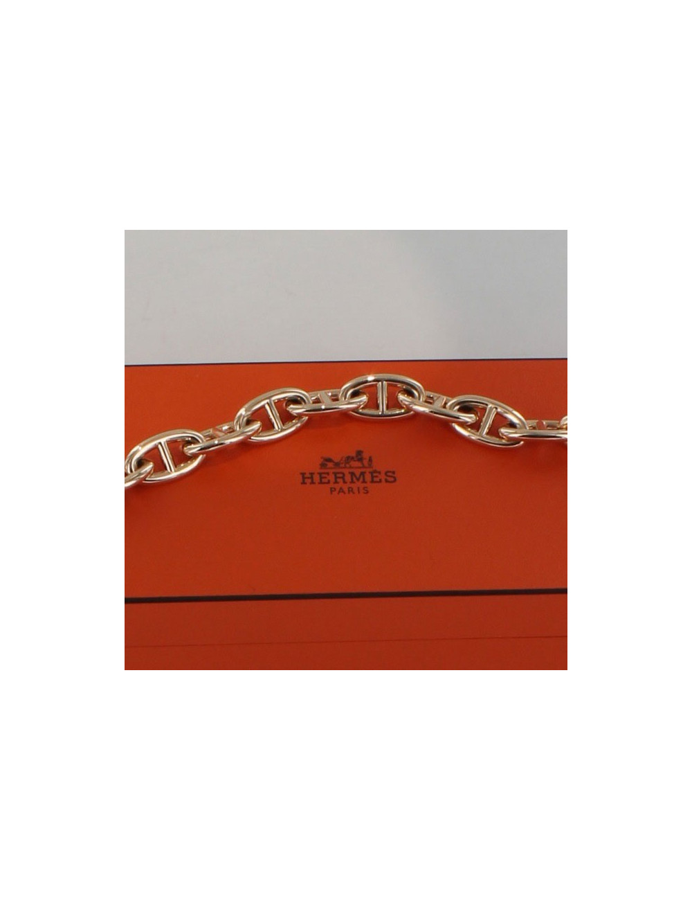 bracelet chaîne d'ancre HERMES or rose