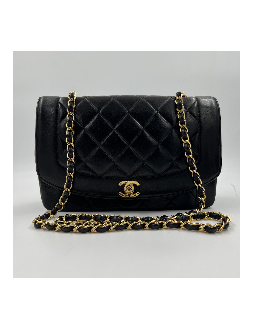 CHANEL Diana Vintage Black Bag 