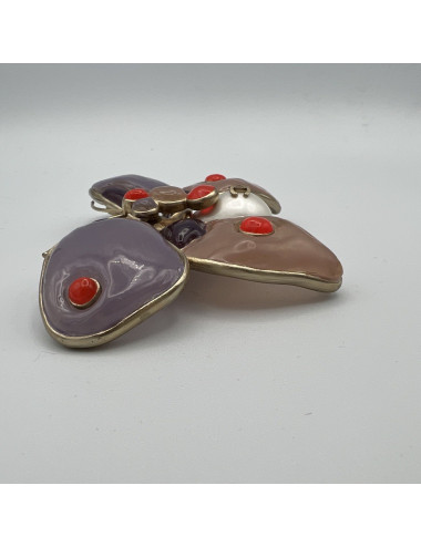 Broche CHANEL pâte de verre  2