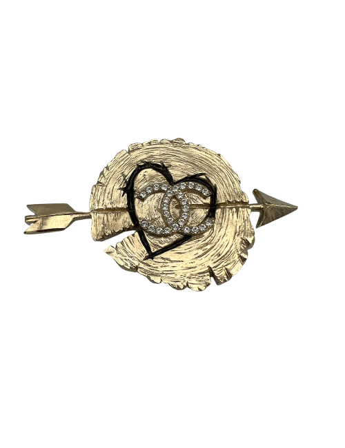 Broche CHANEL coeur fléché