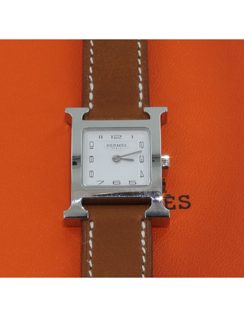montre  HERMES "heure H" double tour PM