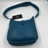 HERMES Evelyne II Bag in Blue Taurillon Leather