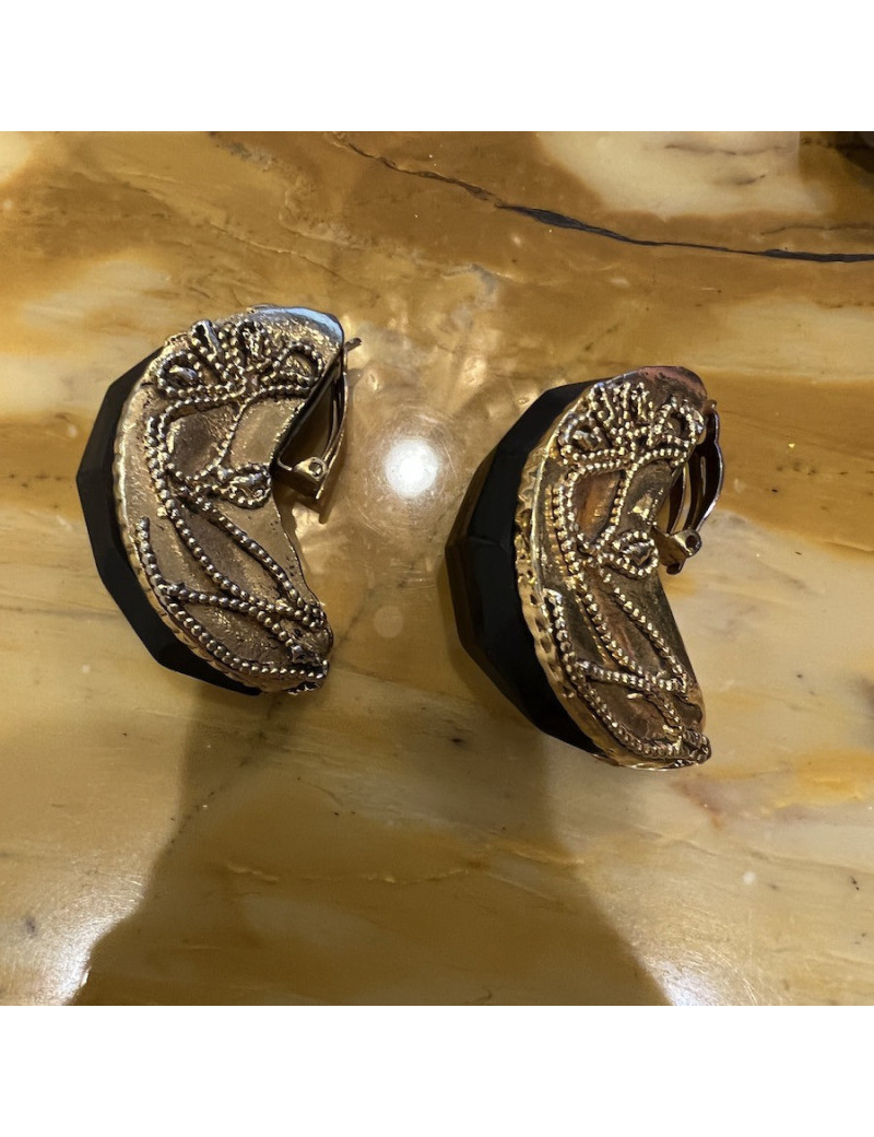 Clips vintage KALINGER ébène