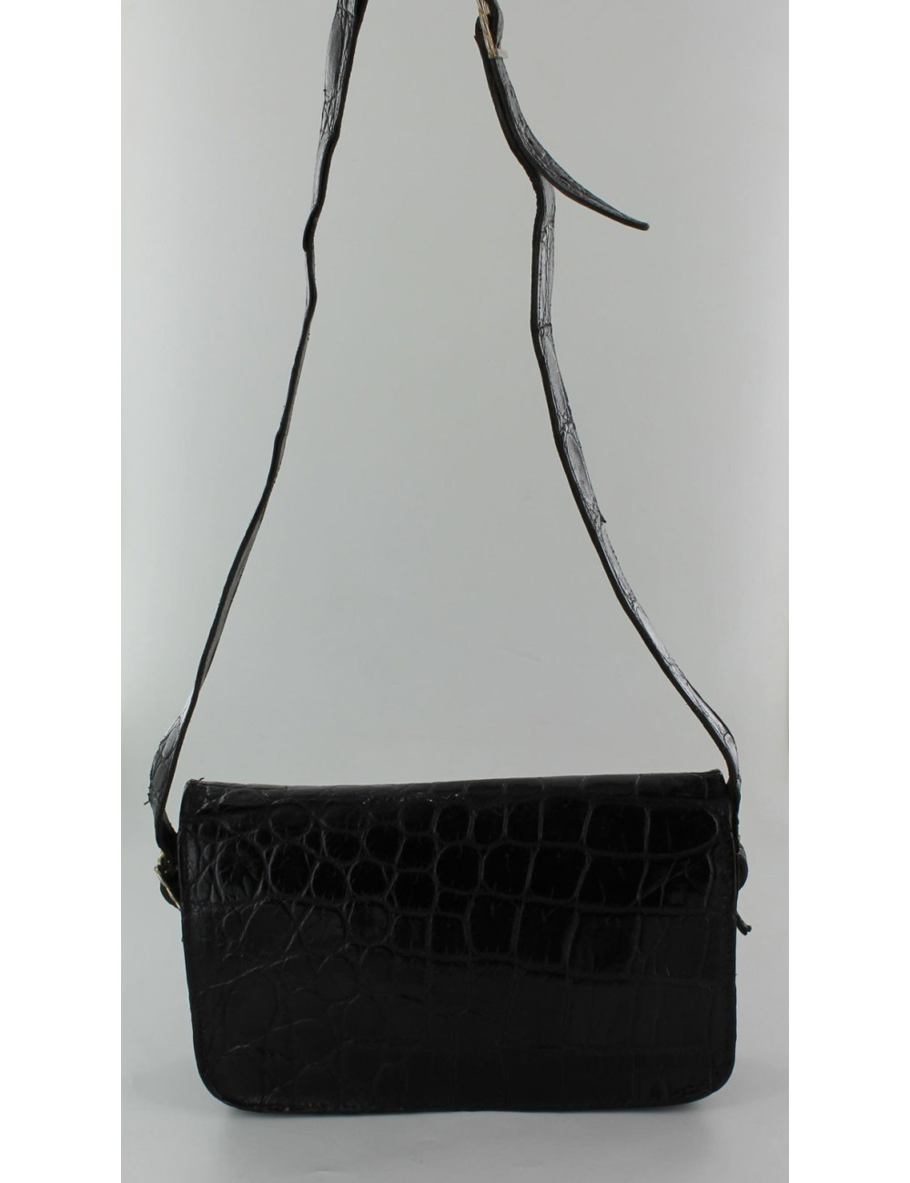 sac CELINE vintage croco noir