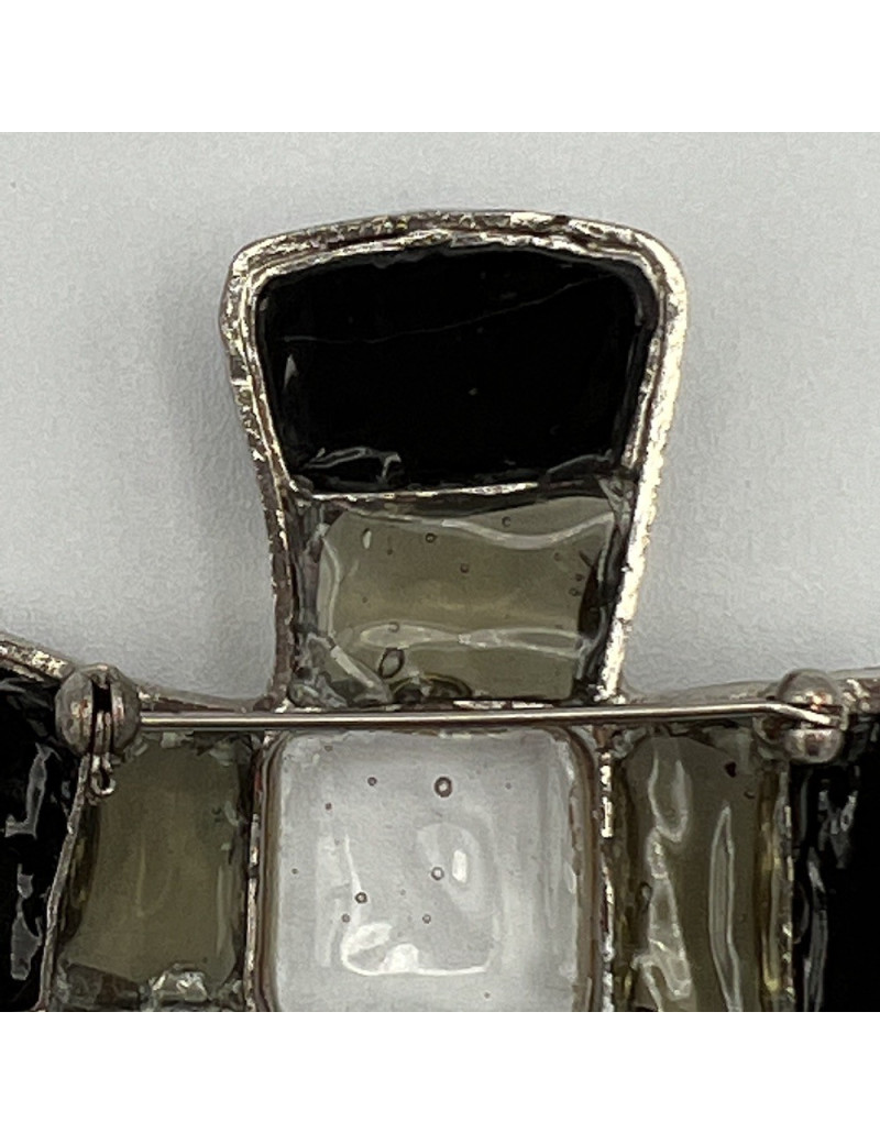 Broche MARGUERITE DE VALOIS pâte de verre