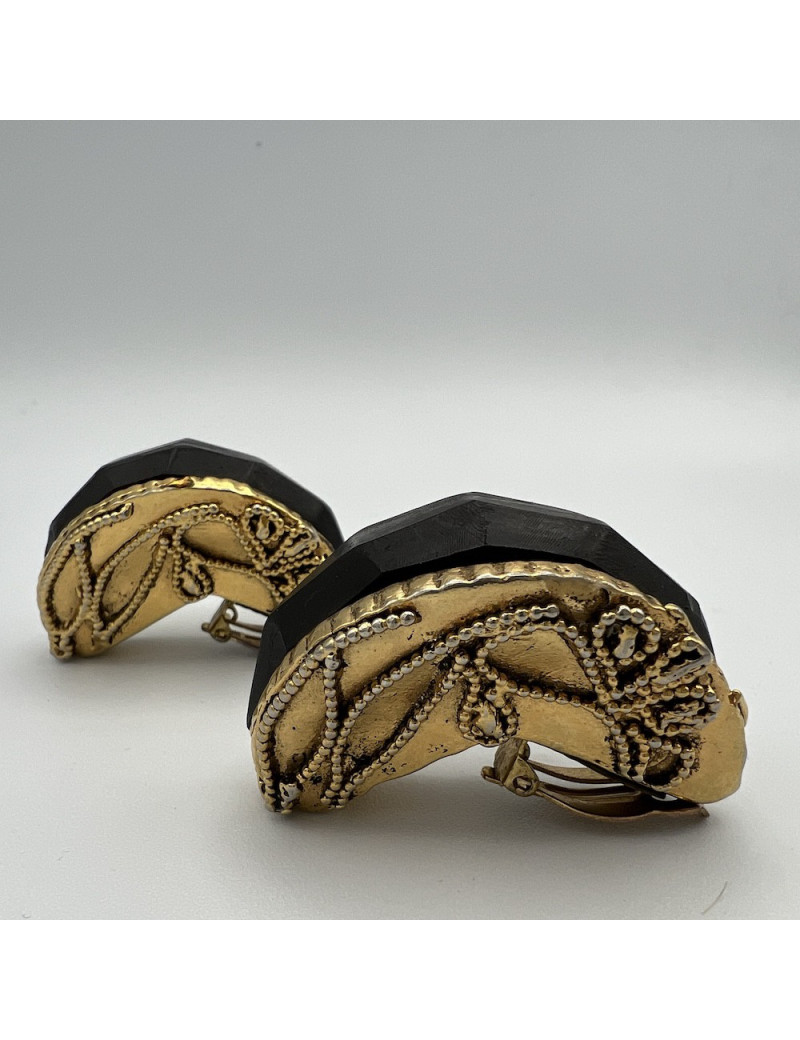 Clips vintage KALINGER ébène