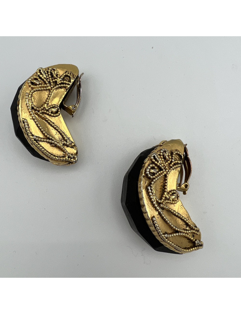 Clips vintage KALINGER brodés