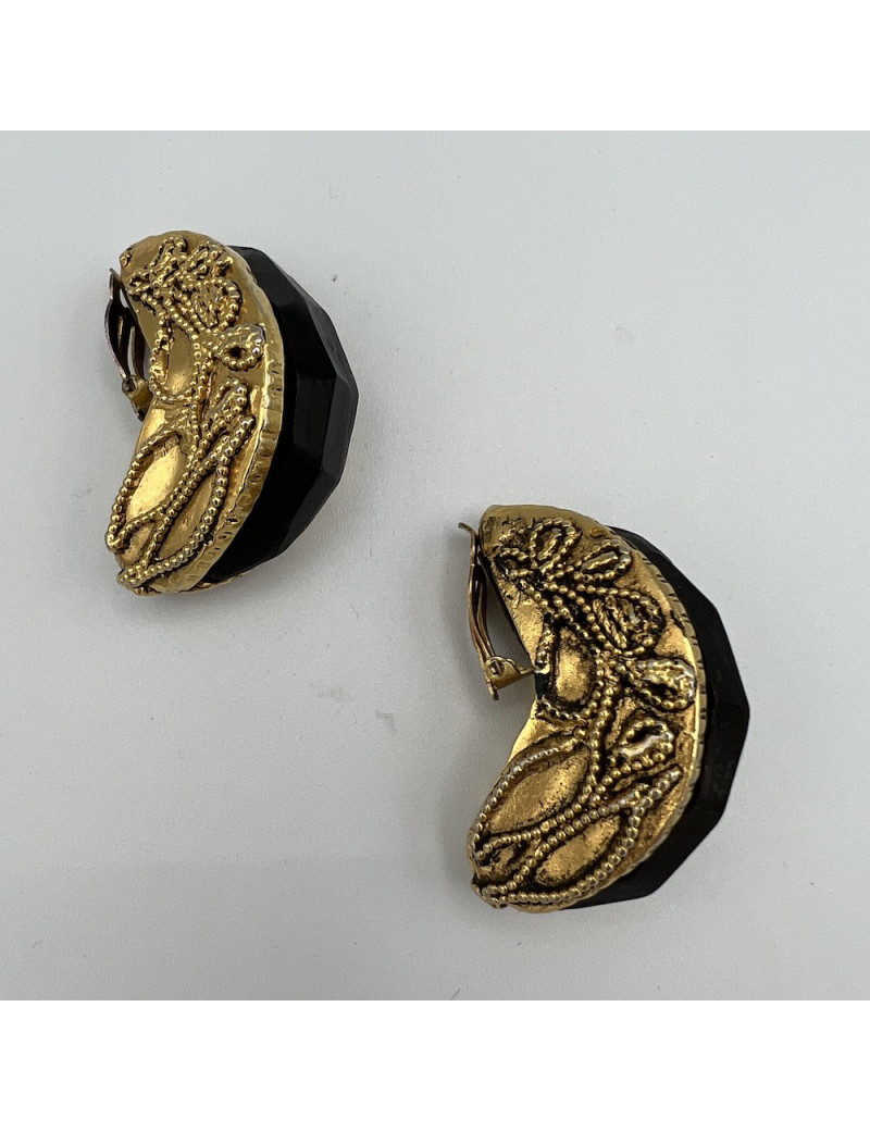 Clips vintage KALINGER brodés