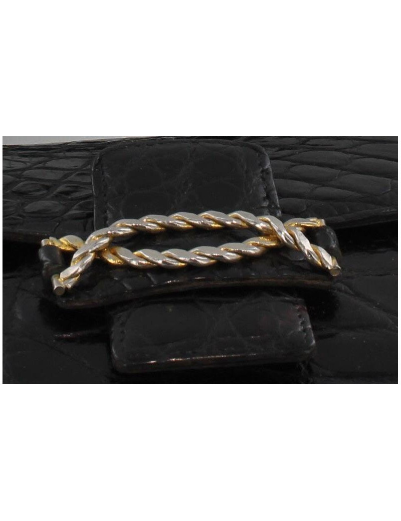 sac CELINE vintage croco noir