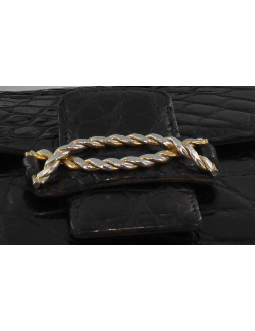 sac CELINE vintage croco noir