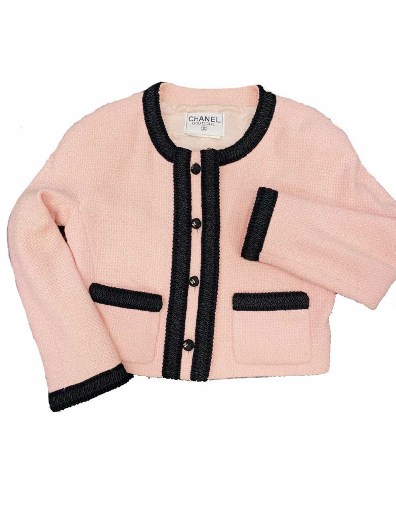 Veste CHANEL T 38 rose Vintage