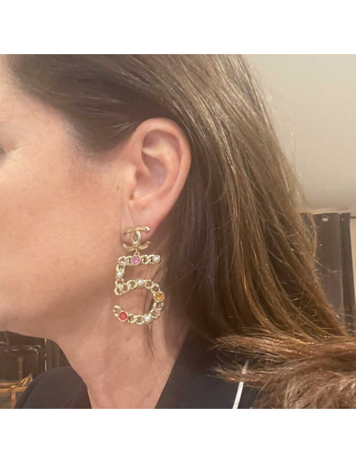 CHANEL Large 5 Stud - CHANEL Fashion Jewelry Occasion Certified 