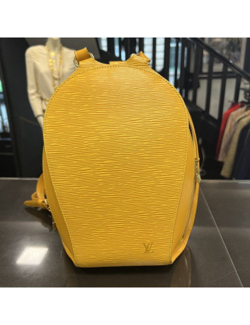Sac à dos LOUIS VUITTON cuir épi jaune