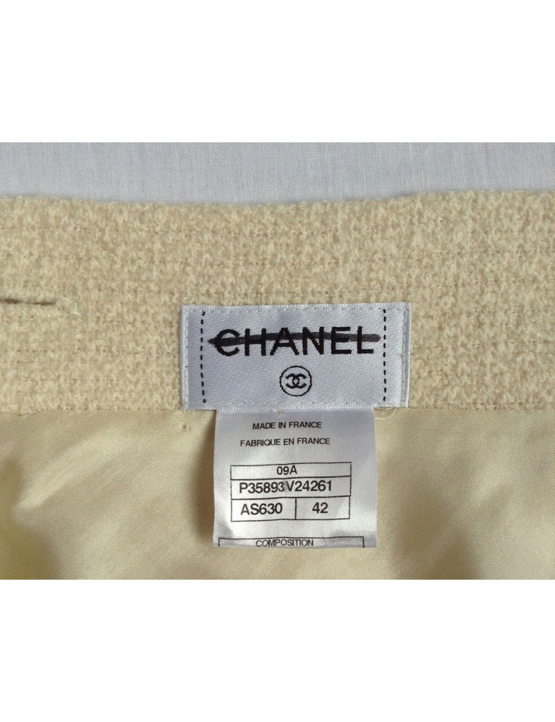 Jupe écrue CHANEL