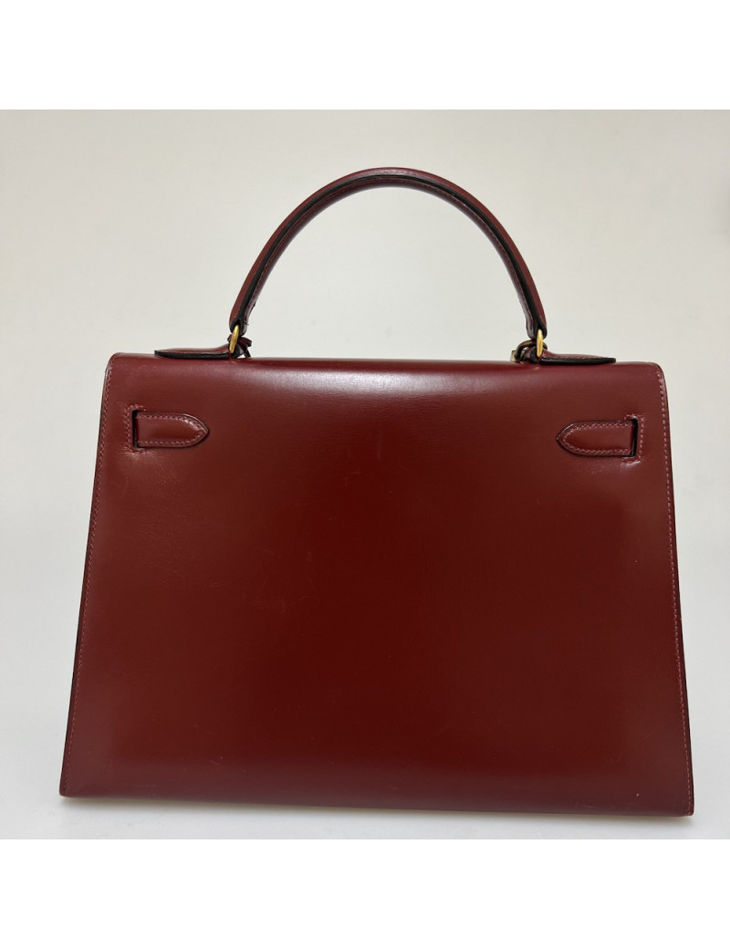 Sac Kelly 32 box rouge Hermes 